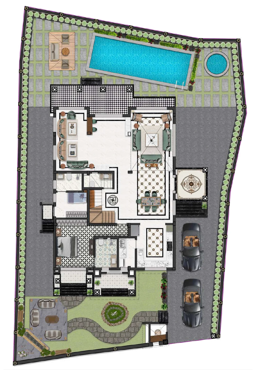 Ground-floor plan of Villa Assagao