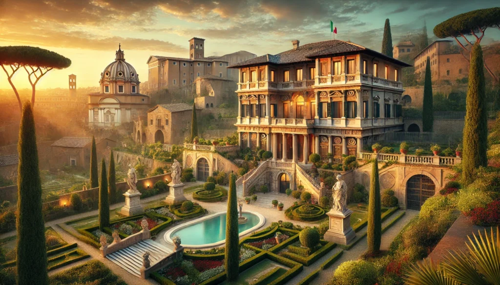 converted old noble villas in rome