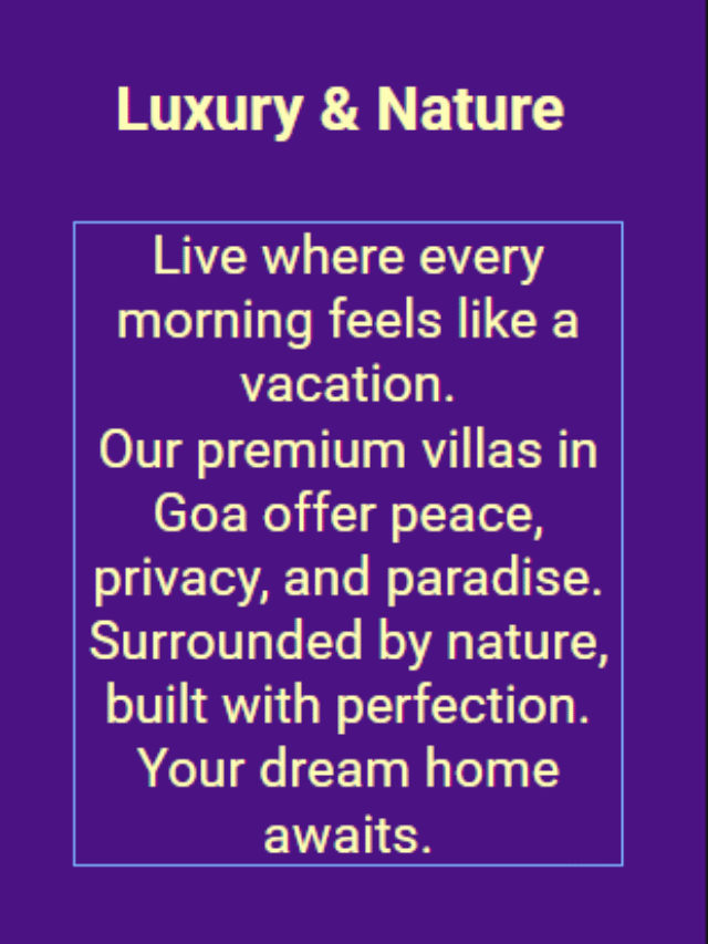 Top 5 Reasons to Own a Villa in Goa